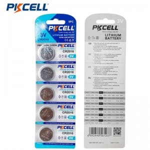 Fabricante de pilas de botón de litio PKCELL CR2016 3V 75mAh