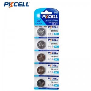 Proveedor de pilas de botón de litio PKCELL CR2025 3V 150mAh