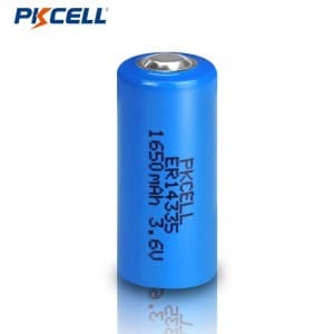 PKCELL ER14335 2/3AA 3.6V 1650mAh LI-SOCL2 โรงงานแบตเตอรี่