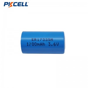 PKCELL ER17335M 3.6V 1700mAh LI-SOCL2 ผู้ผลิตแบตเตอรี่