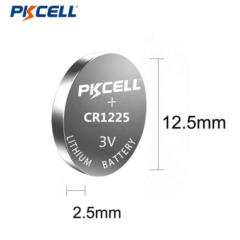 Proveedor de pilas de botón de litio PKCELL CR1225 3V 50mAh