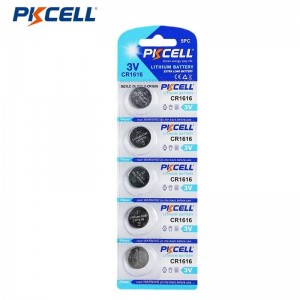 PKCELL CR1616 3V 50mAh โรงงานแบตเตอรี่เซลล์ปุ่มลิเธียม