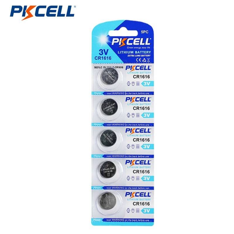 PKCELL CR1616 3V 50mAh โรงงานแบตเตอรี่เซลล์ปุ่มลิเธียม