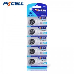 PKCELL CR1632 3V 120mAh โรงงานแบตเตอรี่เซลล์ปุ่มลิเธียม