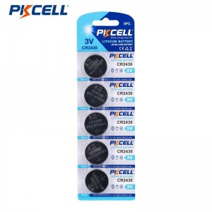 ספק סוללות PKCELL CR2430 3V 270mAh ליתיום כפתורים