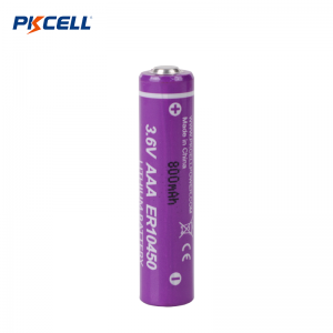 PKCELL ER10450 AAA 3.6V 800mAh LI-SOCL2 ผู้ผลิตแบตเตอรี่