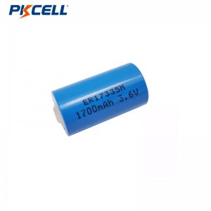 PKCELL ER17335M 3.6V 1700mAh LI-SOCL2 ผู้ผลิตแบตเตอรี่