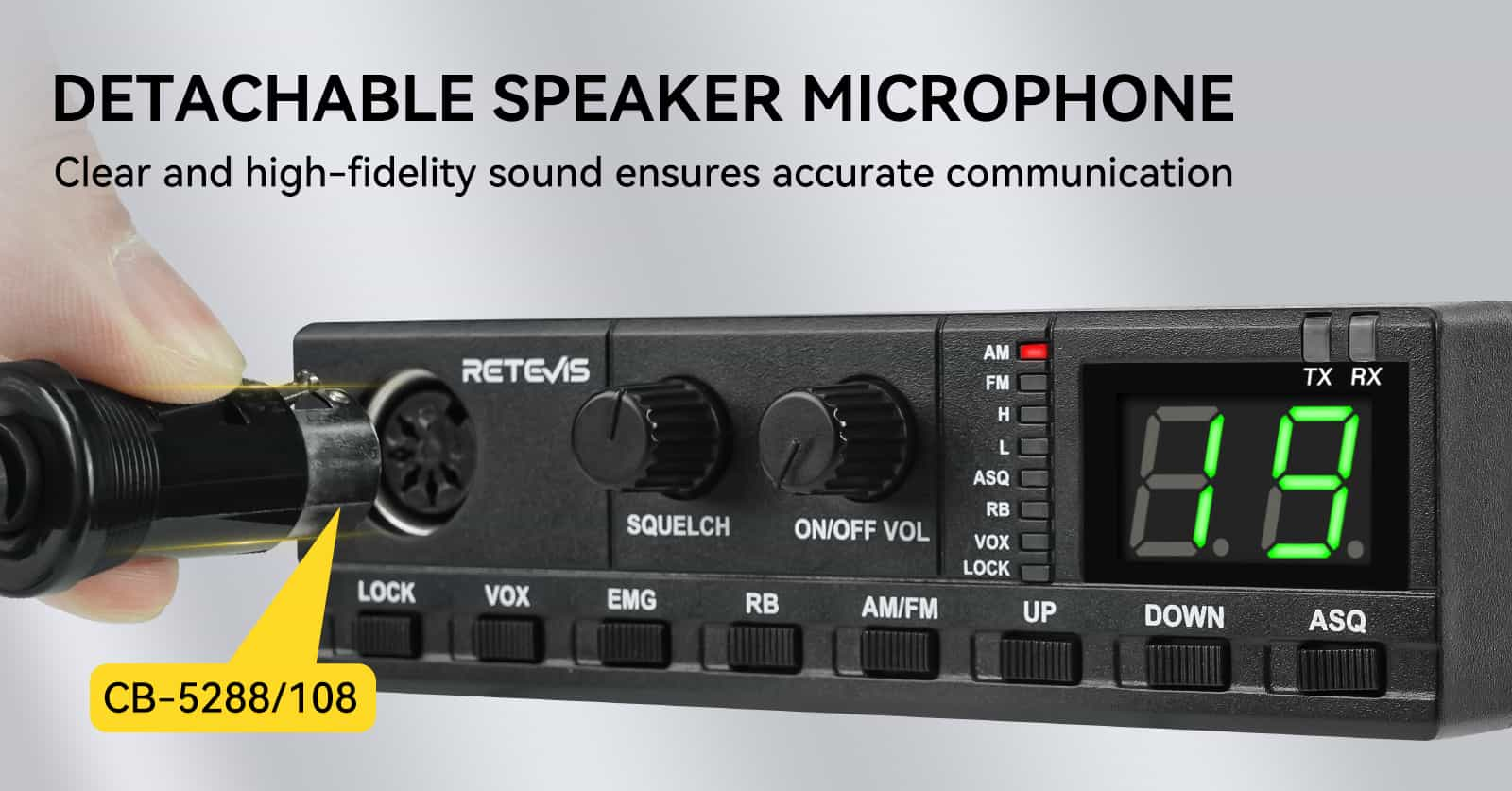 Detachable speaker microphone