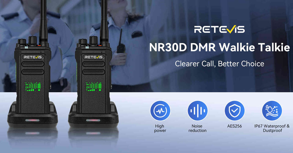 NR30D AES256 Long Range Waterproof DMR Business Radio