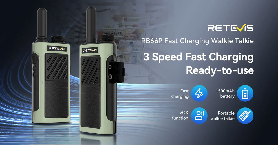 RB66P Fast Charging Portable FRS Two Way Radio