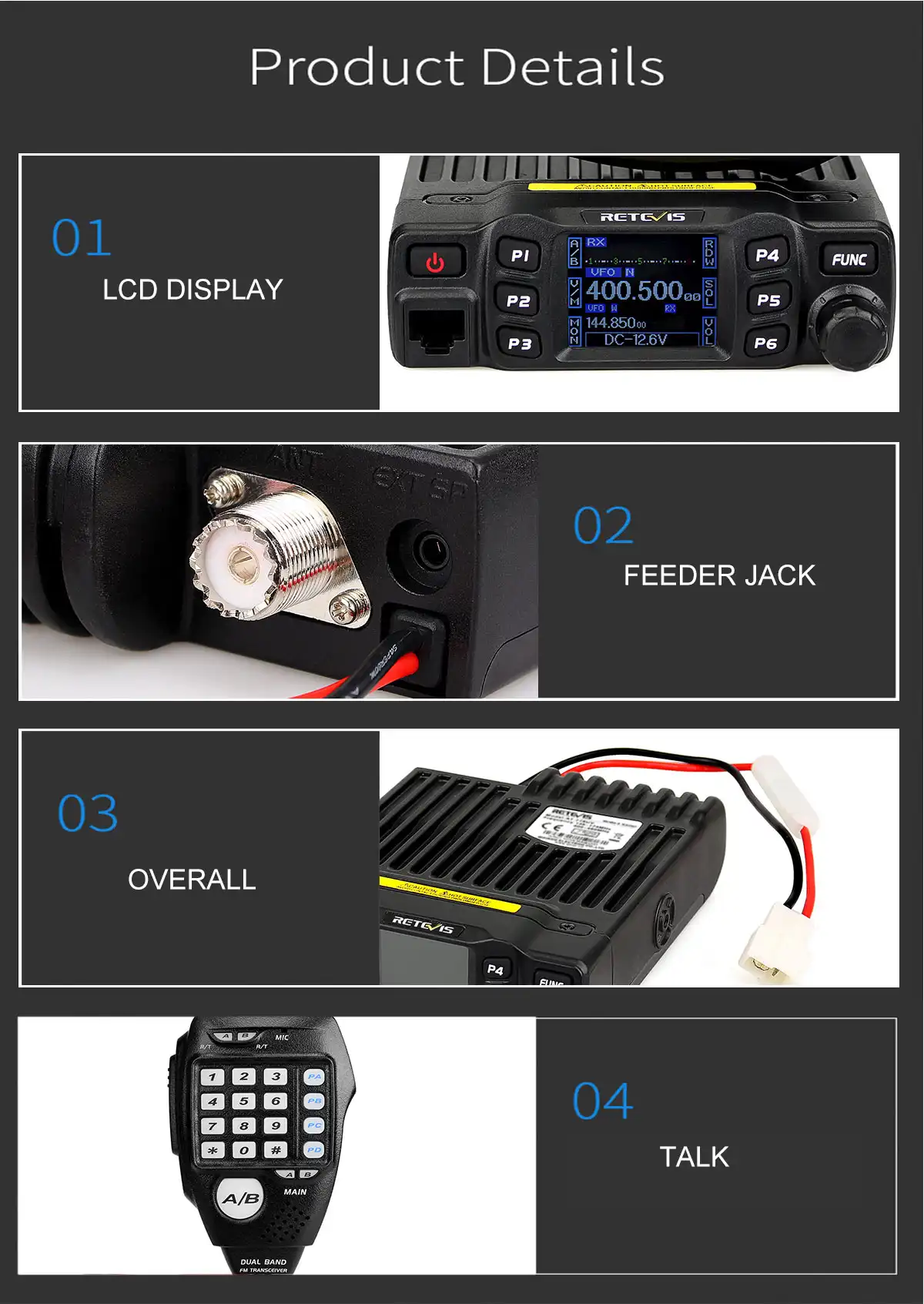 retevis-RT95-mobile-radio-details