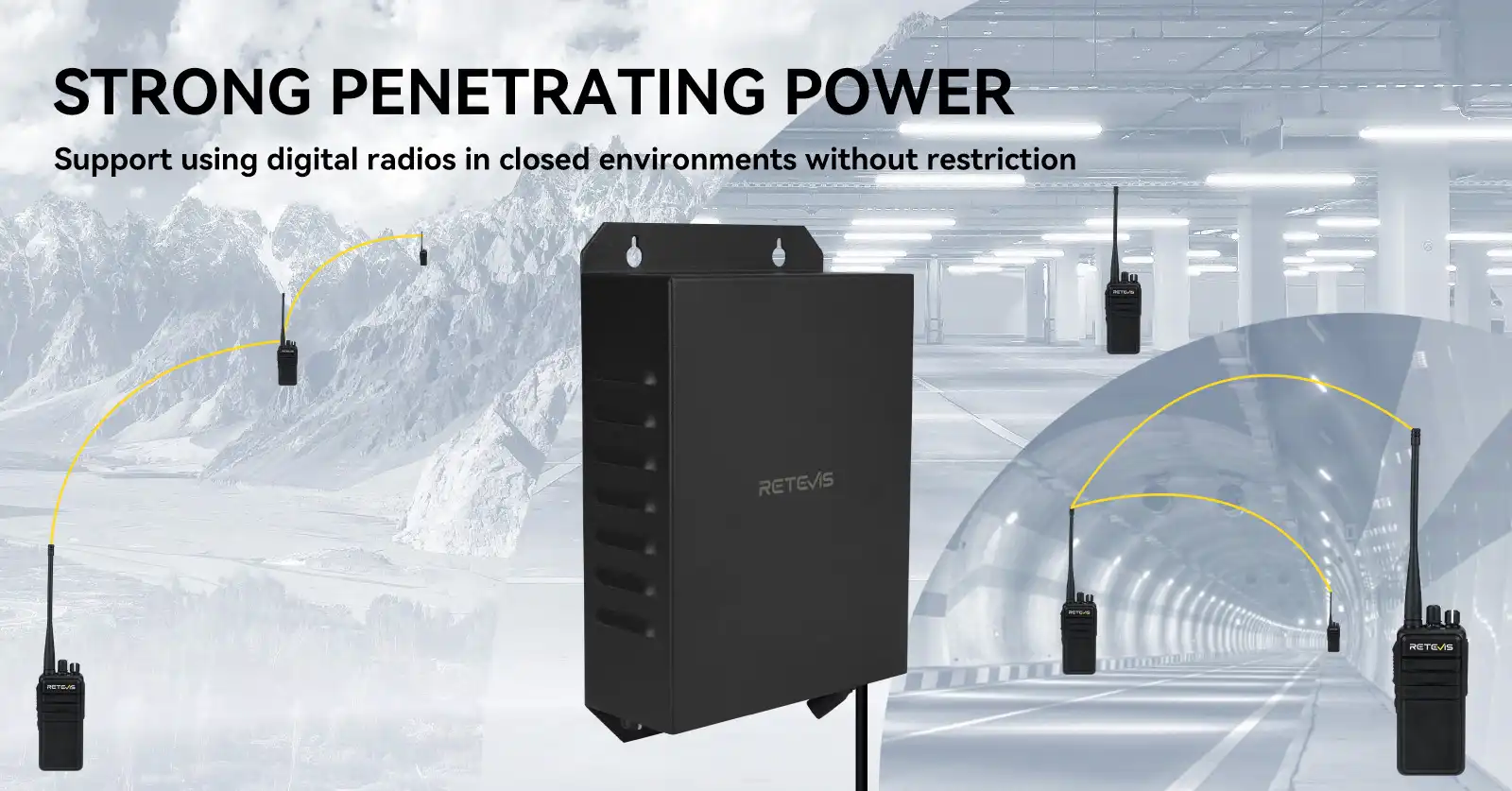 Retevis RB91 Repeater and RB24 Radio Strong Penetration