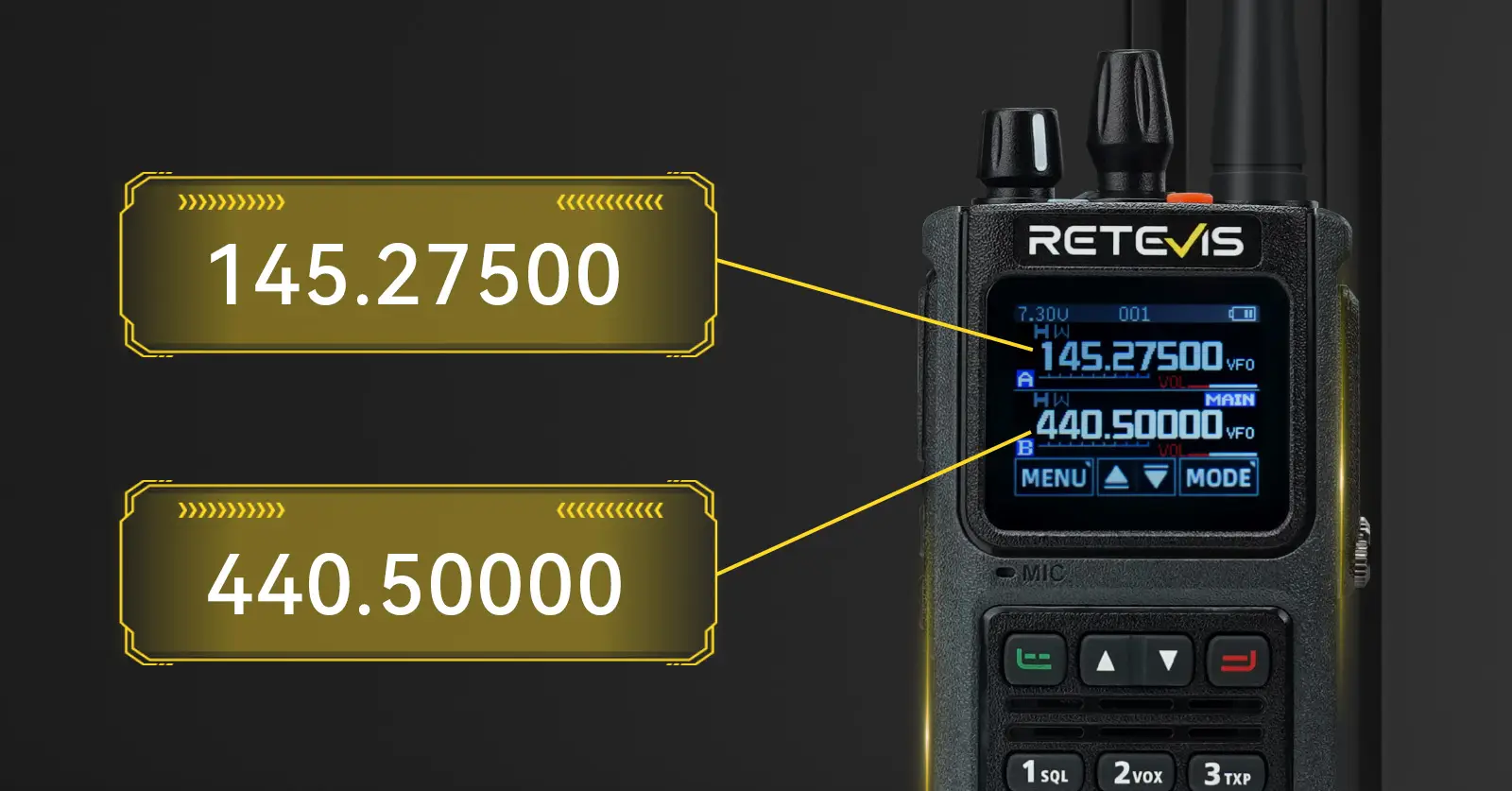 C1-Dual band walkie talkie